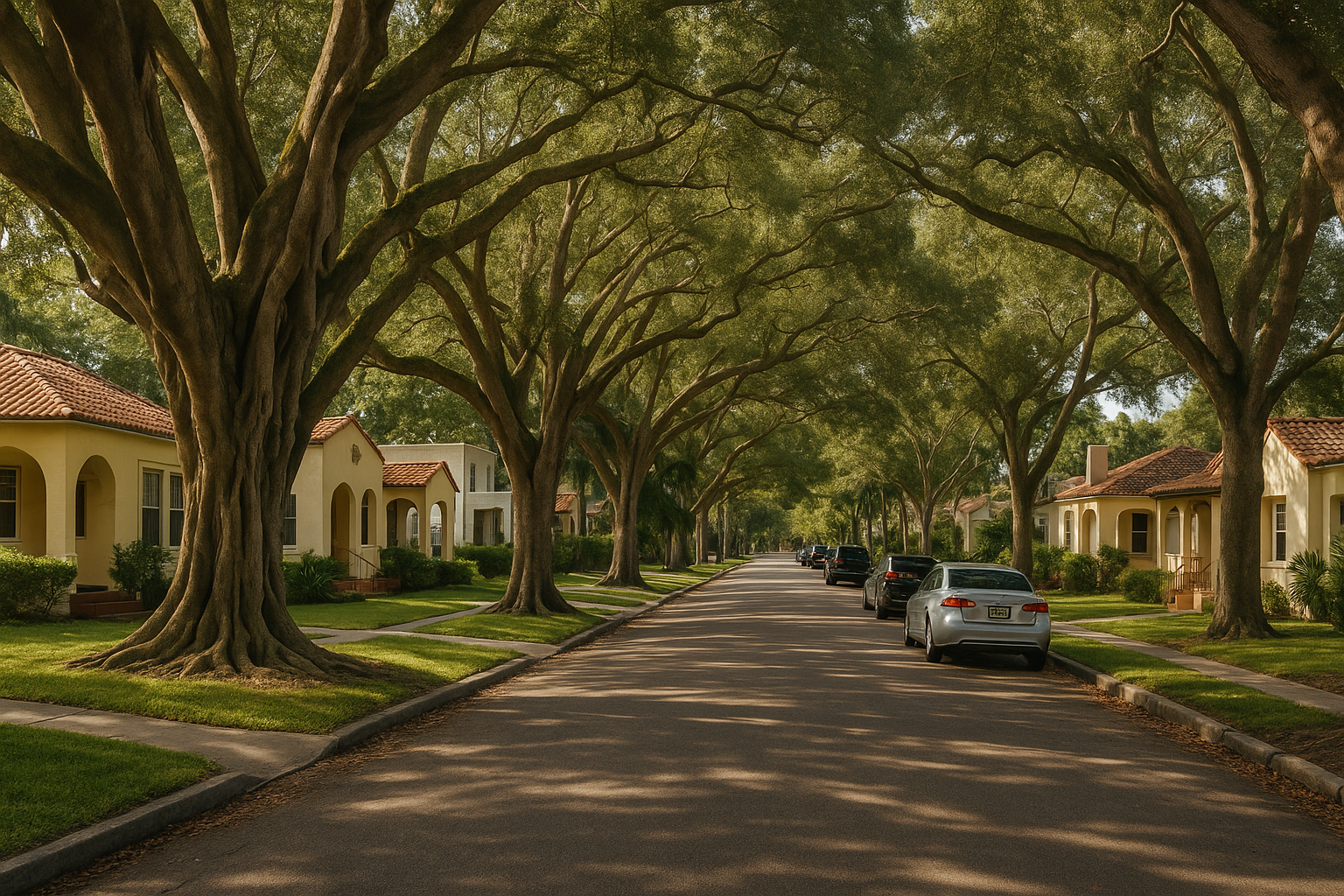 Shenandoah tree-lined street, Miami
